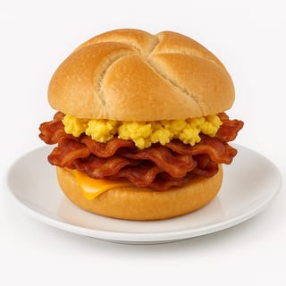 B.2 Eggs & Cheese with Bacon or Sausage